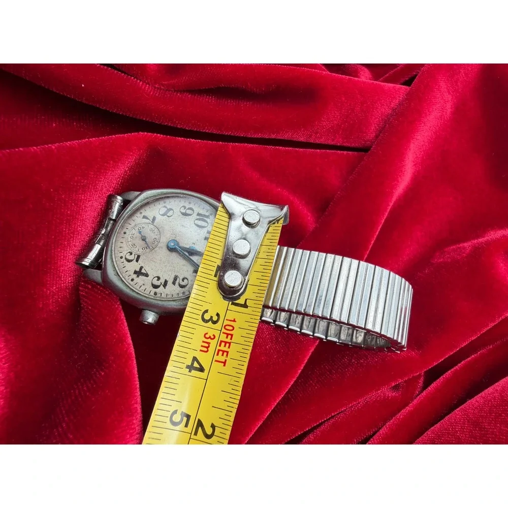 Vintage Elgin Manual Wind Watch Sub Second Dial Speidel Expansion Band Silver